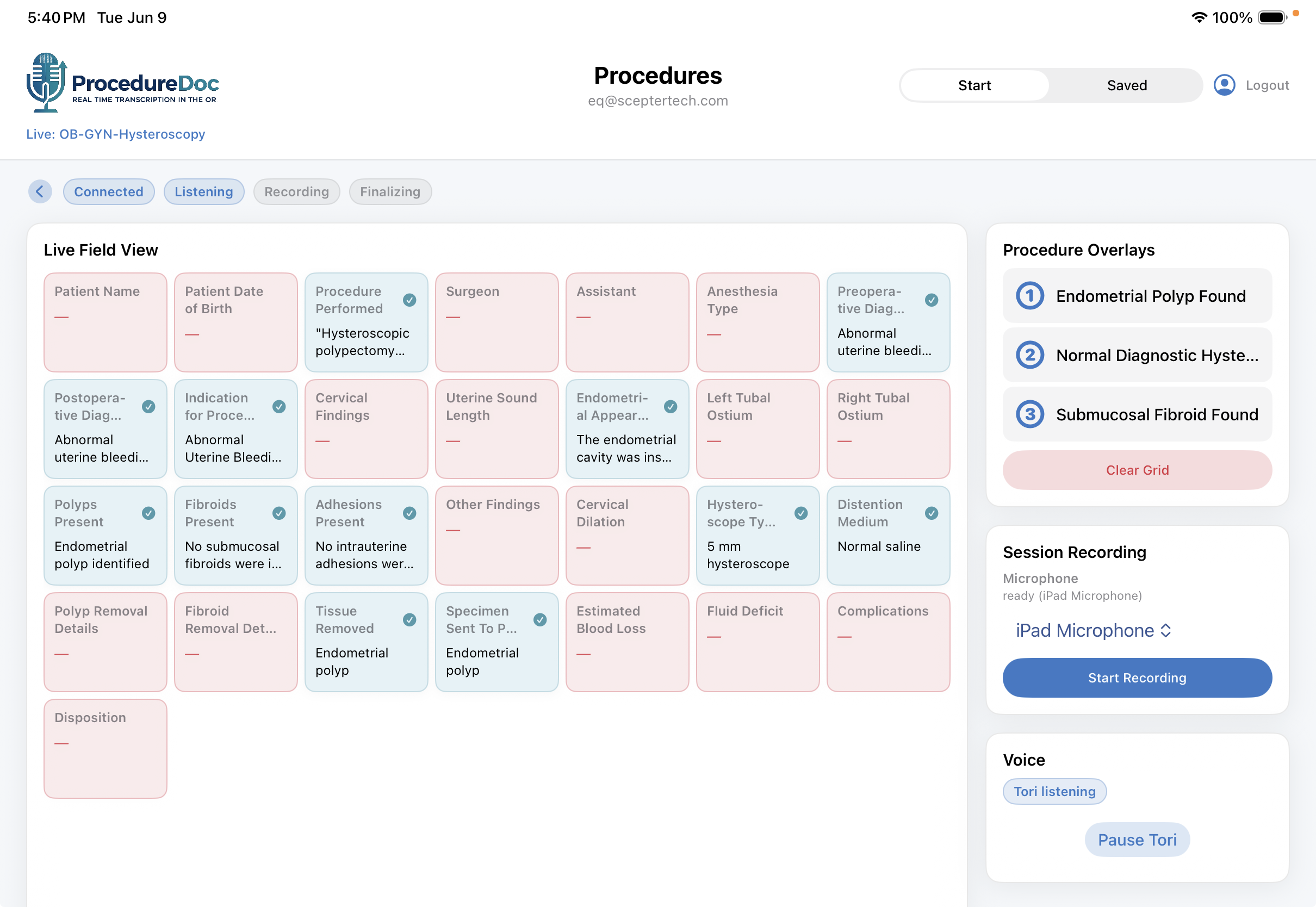 ProcedureDoc | Real-Time Procedure Documentation